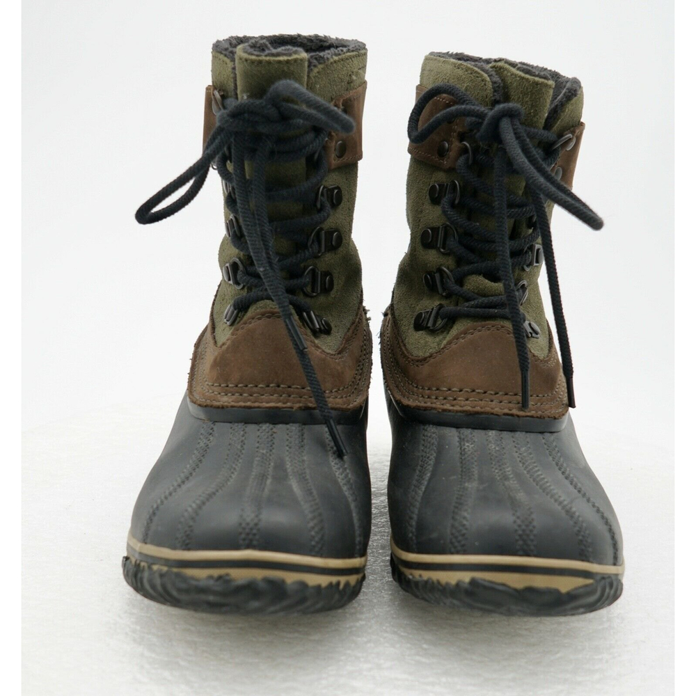 Sorel Women's NL2125 Winter Green Brown Fancy Lace II Winter Snow Boots Size 8